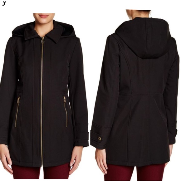 48. Michael Kors Missy Hooded Raincoat Size S - Picture 1 of 10